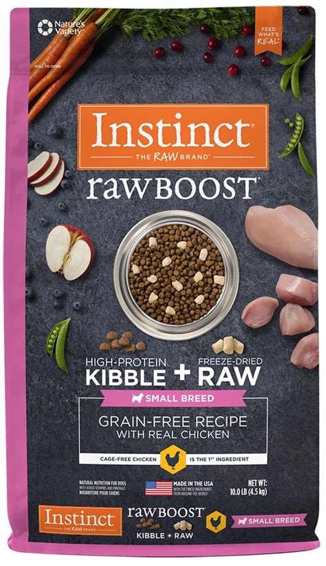 Click on the link to read reviews on each specific formula. Nature's Variety Instinct Raw Boost Small Breed Grain Free ...