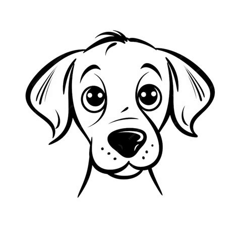 Premium Ai Image Cute Dog Clipart Minimalist Vector Line Art With