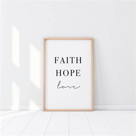 Faith Hope Love Printable 1 Corinthians 1313 Scripture Etsy