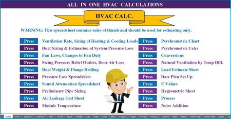 All In One Hvac Calculation Sheet