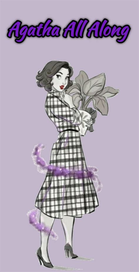 Agatha Art Agatha All Along Agatha Harkness Custom Marvel Purple