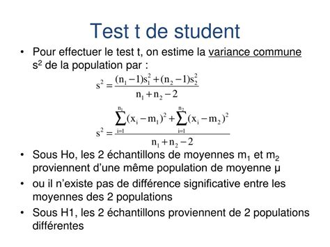 PPT Tests De Comparaison De Moyennes PowerPoint Presentation Free