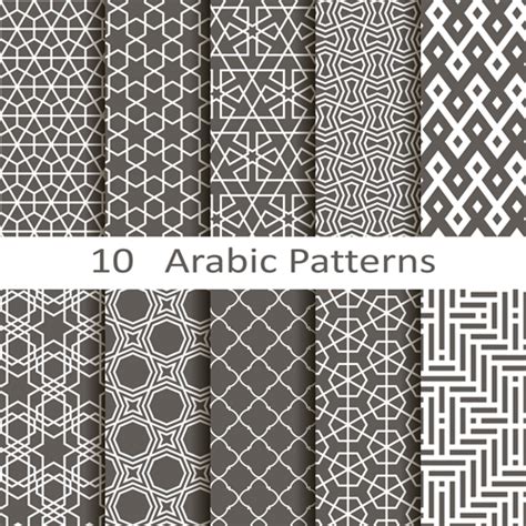 Vector Arabic Style Seamless Patterns 01 Vector Pattern Free Download