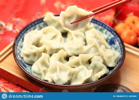 Chinese Jiaozi New Year Food Spring Festival Dumplings On