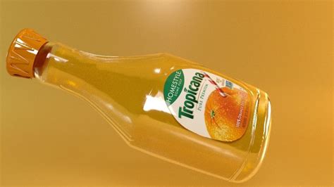 Tropicana Orange Juice Bottle 3d Model Cgtrader