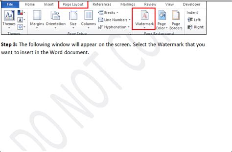 How To Insert A Watermark In Word Javatpoint