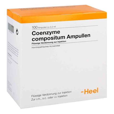 All genomes sequenced to date encode enzymes that use coenzyme a as a substrate, and around 4% of cellular enzymes use it. Coenzyme compositum Ampullen 100 stk - Apotheke.de