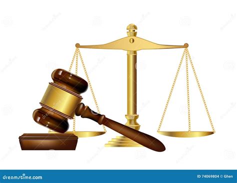Justice Gavel And Scales Stock Vector Illustration Of Jurisdiction