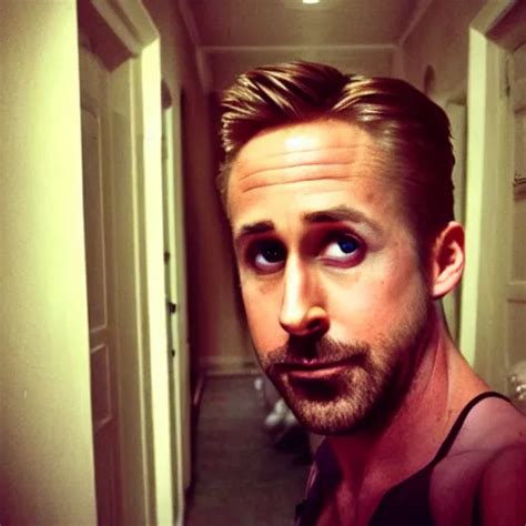 Krea Dream Ryan Gosling Taking A Selfie In The Backrooms Hallway