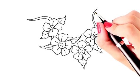 Find images of flower drawing. How to draw beautiful flowers easy and simple drawing ...