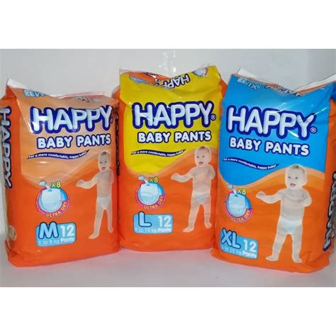 Happy Baby Pants Ultra Dry Diaper By 12 And 48 Shopee Philippines