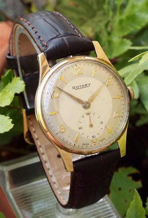 Antiques Atlas - Gents 9 Carat Gold Rotary Wrist Watch, 1956