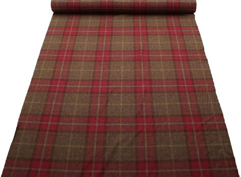 100 pure scotish upholstery wool woven tartan check plaid curtain tweed fabric ebay