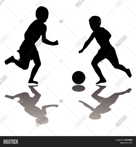 Kids Playing Soccer Vector And Photo Free Trial Bigstock