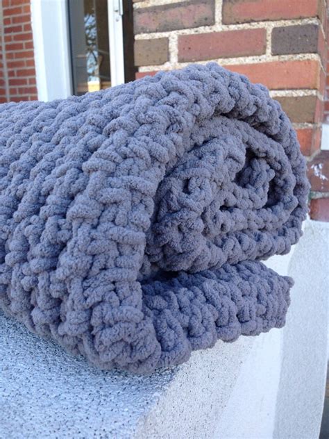 Chunky Crocheted Baby Blanket Etsy Blanket Blanket Yarn Baby Blanket