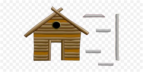 Log Cabin Clip Art Hostted Famclipart 2 Wood Three Little Pigs Houses