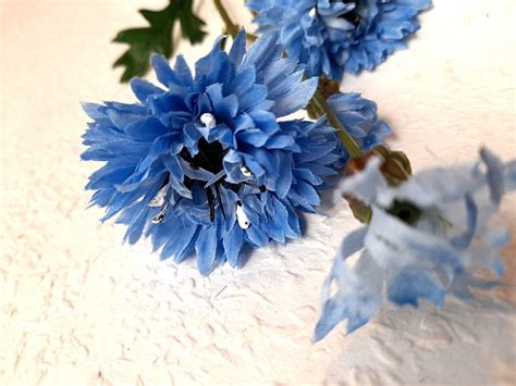 Artificial Cornflower Faux Cornflower Blue Cornflower Blue Etsy