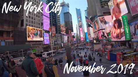 Virtual Walk In New York City 4k60fps Times Square November 2019