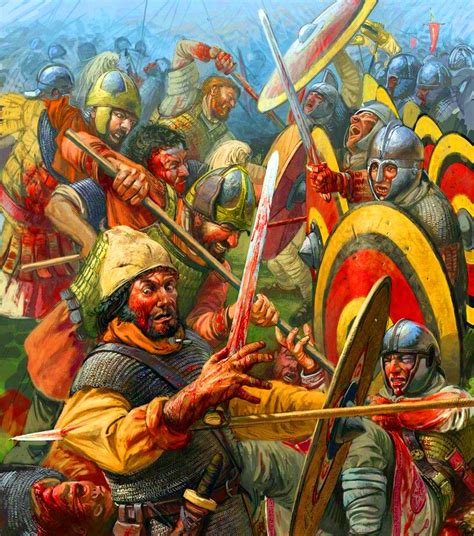 Battle Of Adrianople Between The Roman Legionaries Of Eastern Roman