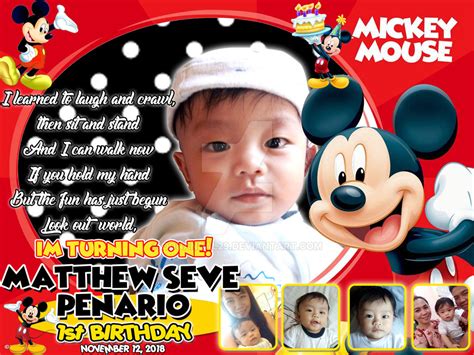 Birthday Tarpaulin Mickey Mouse By Donandal29 On Deviantart
