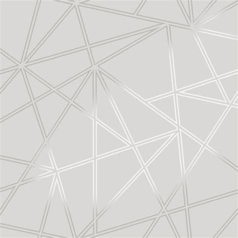 Geometric Wallpaper Modern Decor Triangles Trellis Silver