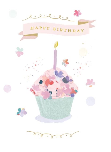 confetti cupcake happy birthday card by emma bryan design cardly