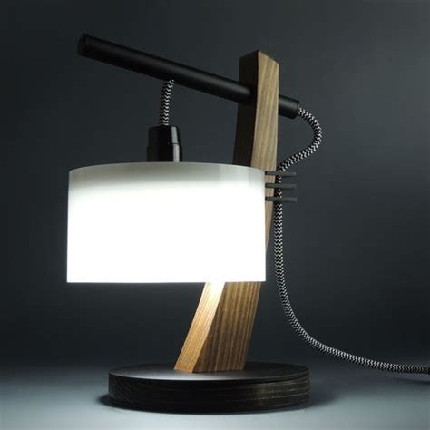 Customizable Wooden Desk Lamp Table Lamp Small Bent Wood Etsy Canada