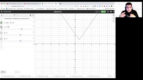 Transformation Of Absolute Value Function With Desmos Youtube