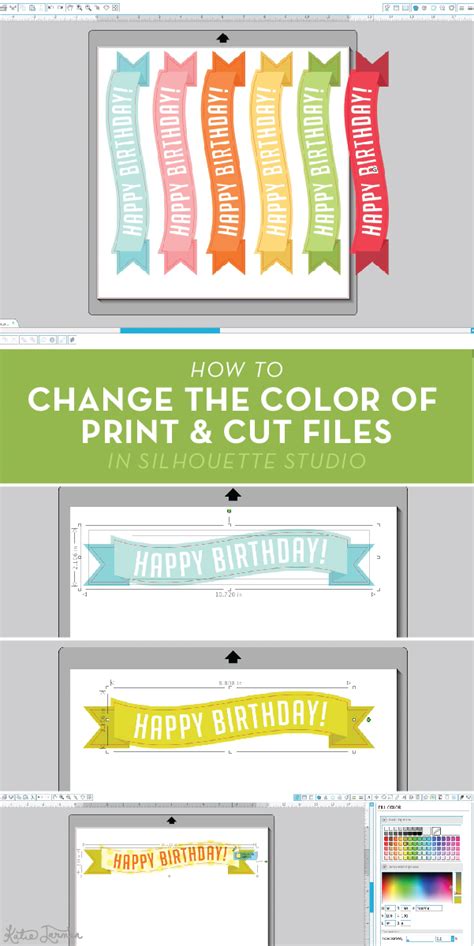 How To Change The Color Of Print And Cut Files In Silhouette Studio
