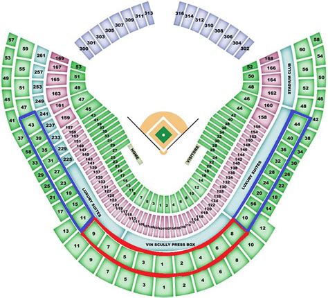 Dodger Stadium Seating Map United States Map