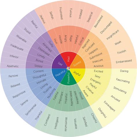 The Feeling Wheel By Gloria Willcox Coolguides Feelings Wheel