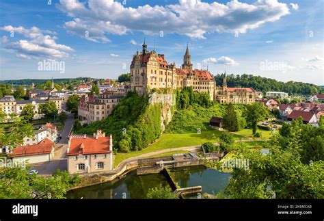 Sigmaringen City In Baden Wurttemberg Germany Scenic View Of Old