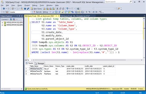 How To Create Temp Table In Sql Server Without Columns Elcho Table