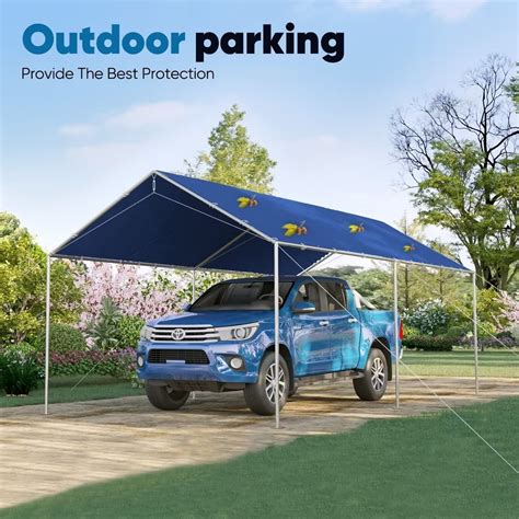 Quictent 10x20ft Heavy Duty Carport Outdoor Car Canopy With 3