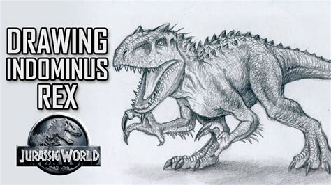 Drawing Indominus Rex From Jurassic World Speed Drawing YouTube