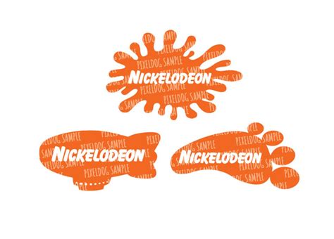 Nickelodeon Splat Blimp Footprint Logo Eps Svg Pdf Print Etsy