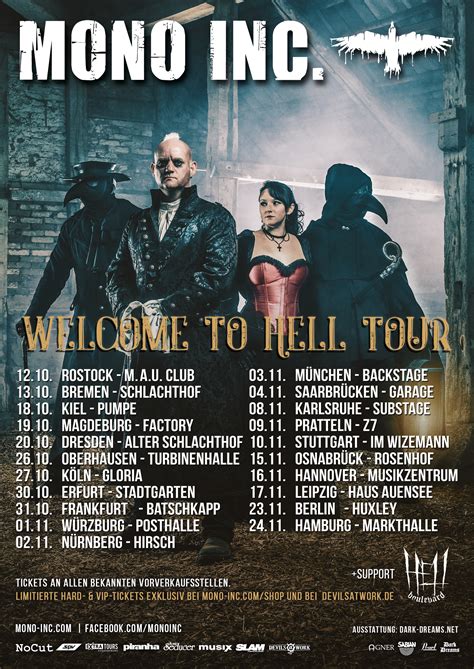 Mono Inc Welcome To Hell Tour 10112018 Stuttgart Im Wizemann
