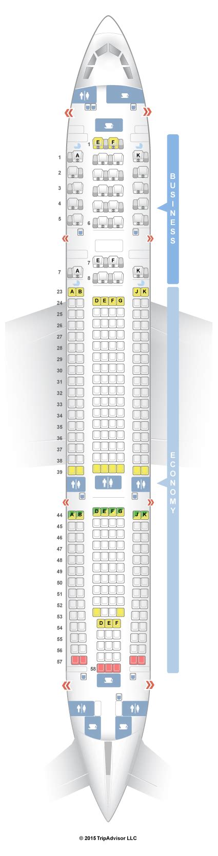 Seatguru Seat Map Qantas Airbus A330 200 332 Domesticintl V1