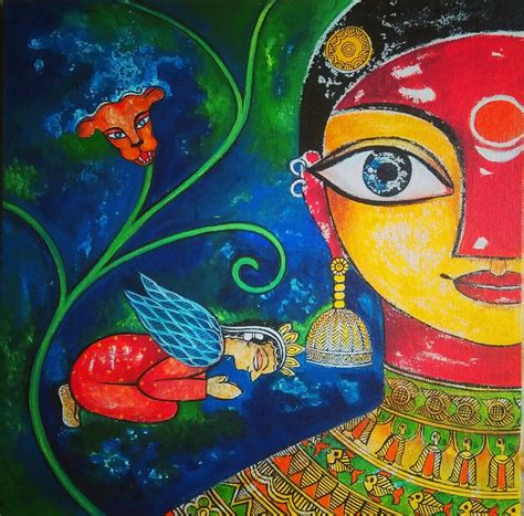 Aparajita-2 by artist Meenakshi Jha Banerjee - Expressionism, Painting ...