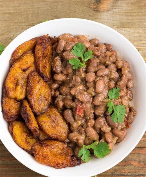 fried plantains and beans precious core