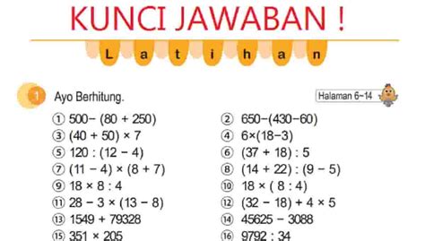 Kunci Jawaban Matematika Kelas Kurikulum Merdeka Halaman Latihan