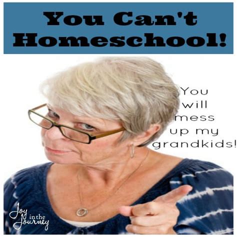 You Cant Homeschool You Will Mess Up My Grandkids Joy In The Journey