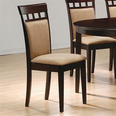 Mix And Match Dining Room Set With Upholstered Back Chairs Cappuccino