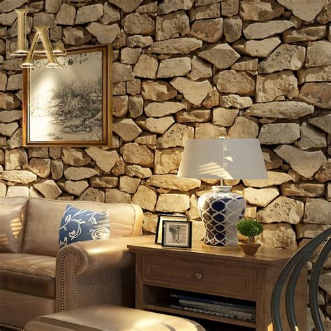 Buy Vintage 3d Brick Stone Wallpaper For Walls Home