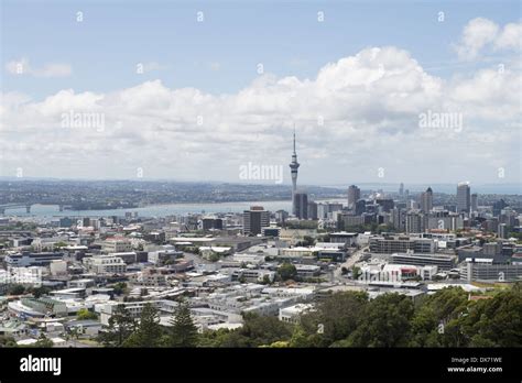 View Of The City From Mt Eden Which Is Aucklands Highest Volcano At