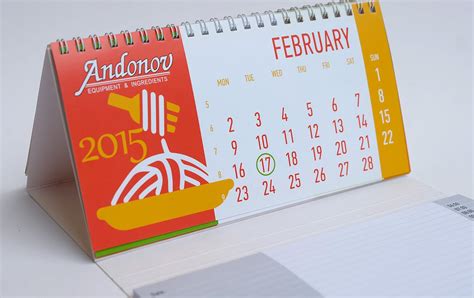 Andonov Table Calendar Design Omnicreative
