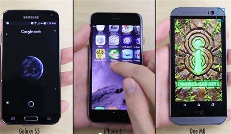 Html (online), windows, linux first review: iPhone 6 vs HTC One M8, Samsung Galaxy S5 app speed test ...