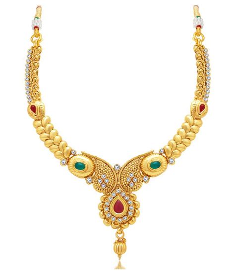 sukkhi gorgeous gold plated ad necklace set for women buy sukkhi