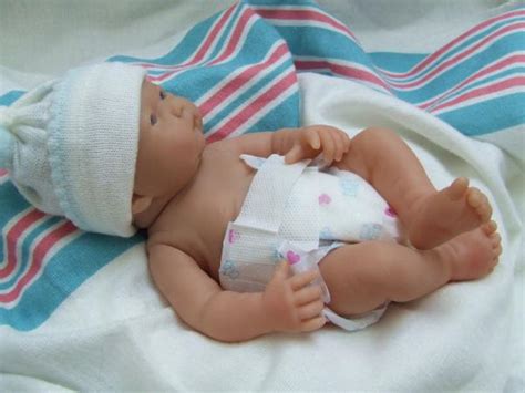 Micro Preemie Nicu Diaper For Reborn Ooak Baby Teddy