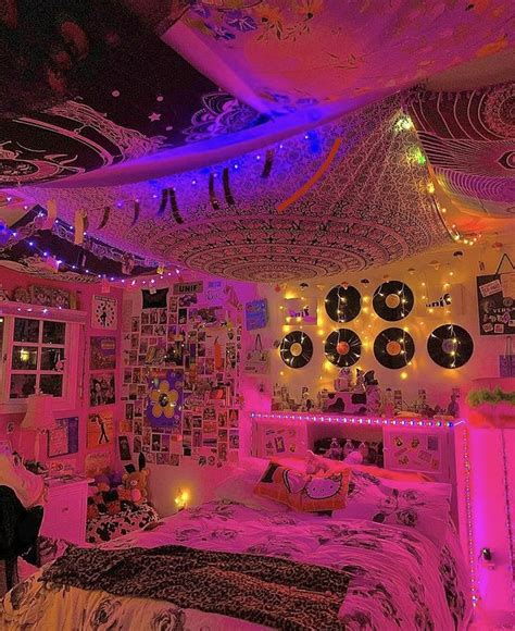 While 2021 is looking a little brighter, the heightened emphasis on comfort and utility at home will likely stay with us 8 decor trends you need to know now for a better bedroom, according to designers. indie room inspiration | Neon room, Room design bedroom ...